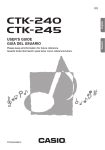 Casio CTK-245 User's Manual