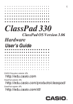 Casio ClassPad 330 Owner's Manual