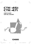 Casio Electronic Keyboard 451 User's Manual