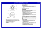 Casio Clock TQ-451/551 User's Manual