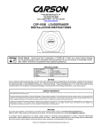 Carson Speaker CSP-100B User's Manual