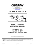 Carson SA-400-63 14V User's Manual