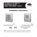 Carrier PERFORMANCETSERIES EDGER THERMIDISTATT CONTROL TP-PRH-A User's Manual