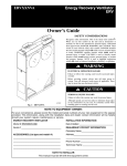 Carrier ERVXXSHB1100 Owner's Manual