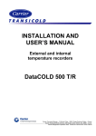 Carrier DATACOLD 500 T/R User's Manual