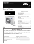 Carrier 38/40GRQ Owner's Manual