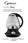 Capresso PerfecTea 260 User's Manual