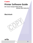 Canon SELPHY ES1 Software Guide for Macintosh