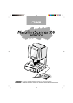 Canon Microfilm Scanner 350 Owner's Manual