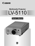 Canon LV-5110 Owner's Manual