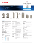 Canon imageRUNNER ADVANCE 6065 Specification Sheet