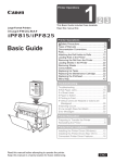 Canon iPF815 Basic Guide