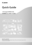 Canon imagePRESS C800/C700 Quick Reference Guide