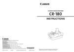 Canon CR-180 Owner's Manual
