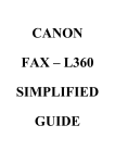Canon FAX L360 User's Manual