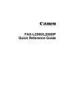 Canon FAX-L2000 User's Manual