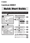 Canon CanoScan 8000F Quick Start Manual