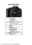 Canon Cannon EOS 500 D User's Manual