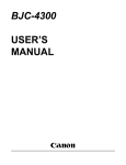 Canon BJC-4300 Series User's Manual