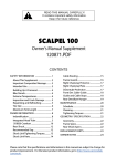 Cannondale SCALPEL 100 User's Manual