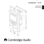 Cambridge Audio INCOGNITO LK10 User's Manual