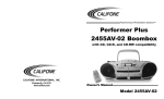 Califone Performer+2455AV-02 User's Manual