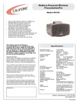 Califone PA150 User's Manual