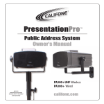 Califone MB-350 User's Manual