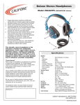 Califone Deluxe 2924AVPS User's Manual