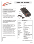 Califone 1300AV User's Manual
