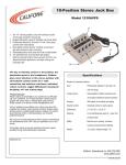 Califone 1210AVPS User's Manual