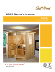 Cal Spas Saunas User's Manual