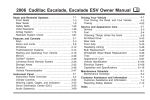Cadillac 2006 Escalade User's Manual