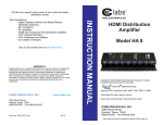Cable Electronics HA 8 User's Manual