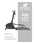 Bushnell Elliptical Trainer 950 User's Manual