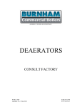Burnham Deaerators User's Manual