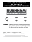 Burnham C Series Installation Operating Instructions