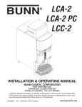 Bunn LCA-2 User's Manual