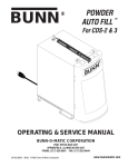 Bunn CDS-2 User's Manual