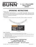 Bunn 2 GPR User's Manual