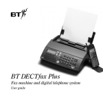 BT DECTfax Plus Fax Machine and digital system User's Manual