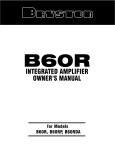 Bryston B60RDA User's Manual