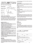 Brunton StoveStand 4.5x2.5x1.5 User's Manual