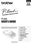 Brother PT2030AD User's Manual