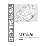 Brother MFC4450 User's Manual