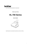 Brother HL-700 Series User's Manual