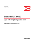 Brocade Communications Systems Layer 3 Routing Configuration ICX 6650 User's Manual