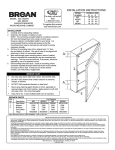 Broan Surface Mounted Wood Medicine Cabinet 902 User's Manual