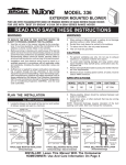 Broan NuTone 336 User's Manual