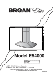 Broan ELITE E54000 User's Manual